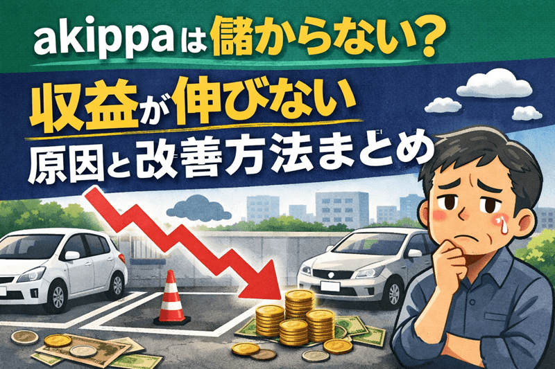 akippaは儲からない？収益が伸びない原因と改善方法まとめ