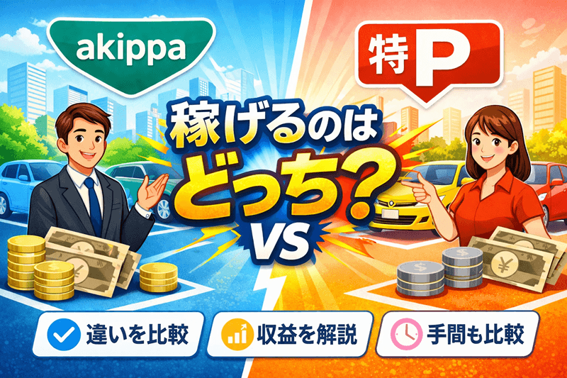 akippaと特Pの違いを比較｜稼げるのはどっちか徹底解説