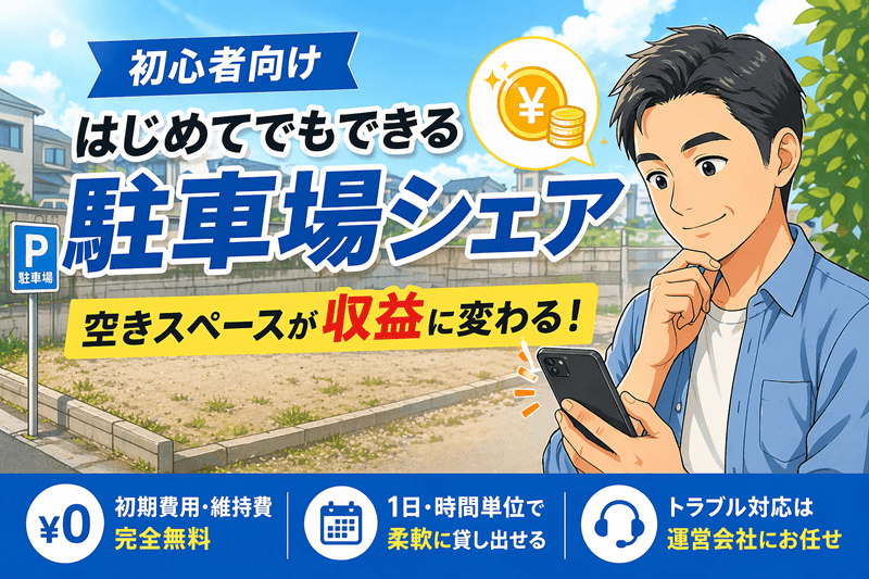 【初心者向け】駐車場シェアリングの始め方完全ガイド！空きスペースを賢く収益化するコツ